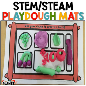 Preview of Playdough Mats Easy STEM Activities & Challenges - Play Dough STEM Projects