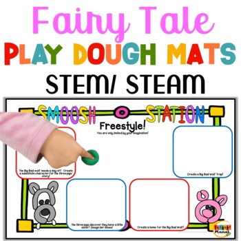 Preview of Fairy Tale STEM Playdough Mats - STEM Activities - STEM Challenges