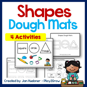 Preview of Shapes Dough Mats Fine Motor Prewriting ACTIVITIES Worksheets Tracing Writing