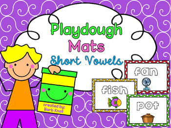 Preview of Playdough Mats Short Vowels
