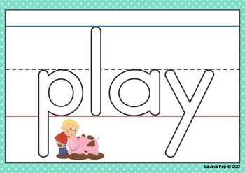 Sight Words Play Dough Mats (Pre-Primer Words) by Lavinia Pop | TpT