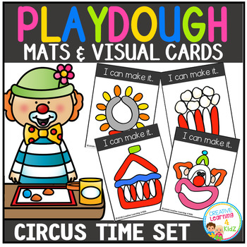 Preview of Playdough Mats & Visual Cards: Circus Time