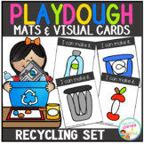 Playdough Mats & Visual Cards: Recycling Earth Day Set