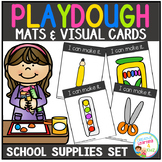 Playdough Mats & Visual Cards: School Supplies Set