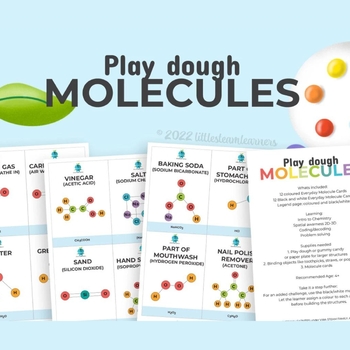 Preview of Playdough Molecules -  STEAM Challenge - Intro to chemistry