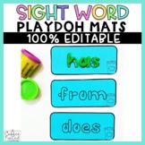 Playdough Sight Word Mats EDITABLE | Word Work Center