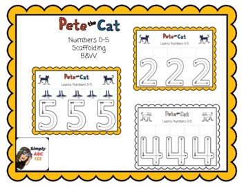 Preview of Playdough Tracing Number Mats Numbers 0-5