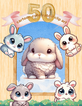 Preview of Playful Bunnies Bonanza: Cartoon Rabbit Clip Art Collection