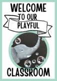 Playful Elephant Classroom Decor Pack
