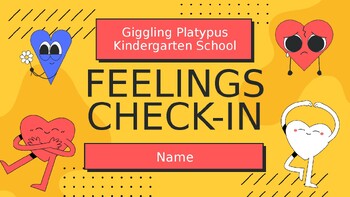 Preview of Playful Feelings Check-in Education Editable Presentation
