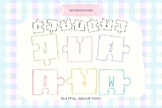Playful Jigsaw Bubble font letters for teachers
