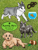 Playful Pets Mini Clipart Set