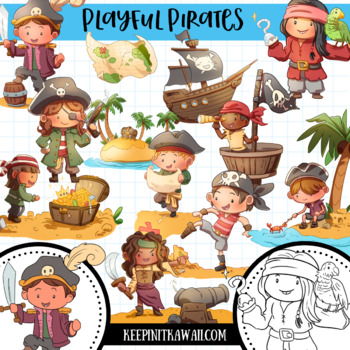 Preview of Playful Pirates Clip Art Collection