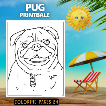 coloring pages of pugs