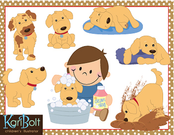 Preview of Playful Puppy, Dog Clip-Art