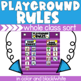 Playground Rules Sort