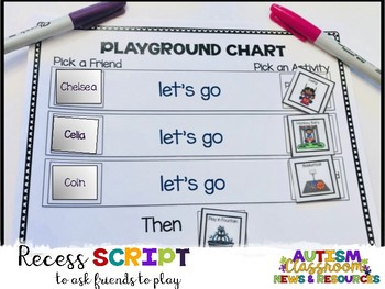 Preview of Playground Schedule and Script Freebie (Autism, Special Education)