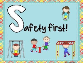 Playground and Recess SAFETY Rules Posters by Tech Crazy Teacher