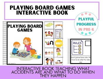 Preview of Playing Board Games - Interactive Social Story, Pre-K Kindergarten