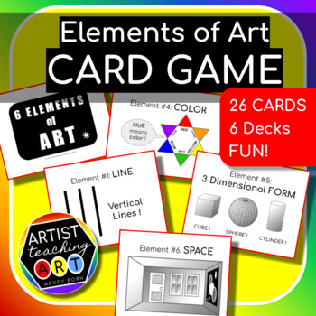 Preview of Playing Card Game: 6 Elements of Art - 26 cards in each deck