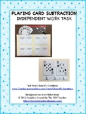 Playing Card Subtraction - Independent Work Task
