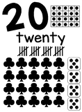 Playing Card Themed Number Cards