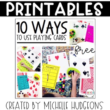 Preview of Playing Cards Games for Math Printables (FREE) | Distance Learning
