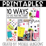 Playing Cards Games for Math Printables (FREE) | Distance 