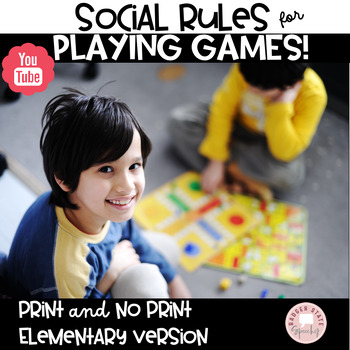 Preview of Playing Games Sportsmanship Activities Social Story Social Skills