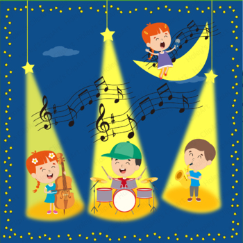 Preview of Playing Musical Instruments ClipArt