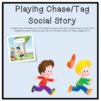 Preview of Playing Tag Chase Social Story