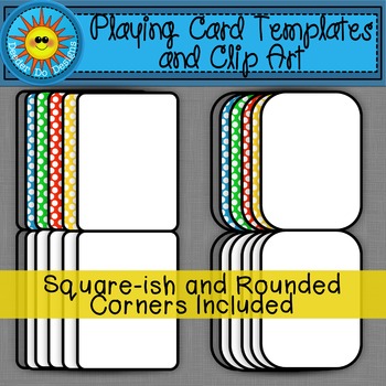 Playing or Flash Card Templates and Clip Art by Deeder Do Designs