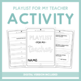 Playlist For My Teacher | Printable