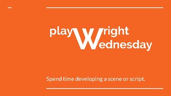 Preview of Playwright Wednesday Bell Work (Prompts)