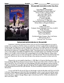 Preview of Pleasantville Film (1998) Study Guide Movie Packet