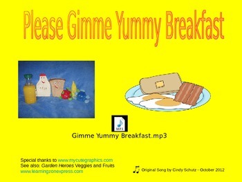 Preview of Healthy Breakfast Song (and activities)