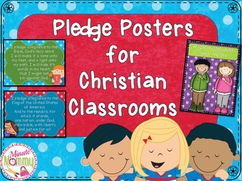 Preview of Pledge Posters for the Christian Classroom