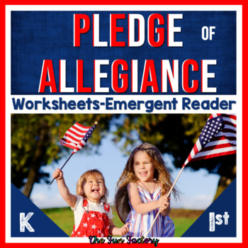 Preview of Pledge of Allegiance Activities and Worksheets - Emergent Readers