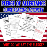 Pledge of Allegiance Close Reading Activity