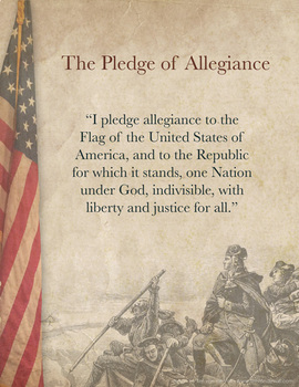 Preview of Pledge of Allegiance Handout PDF