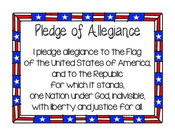 Preview of Pledge of Allegiance / Juramento a la Bandera