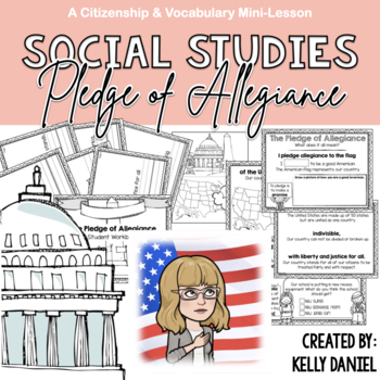 Preview of Pledge of Allegiance Activity | Social Studies | Citizenship & Vocabulary