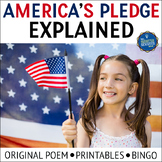 Pledge of Allegiance Poem PowerPoint and Vocabulary Bingo Game