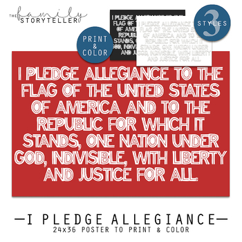Preview of Pledge of Allegiance Poster