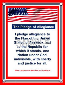 Preview of Pledge of Allegiance Poster - Memorial, July 4th, Flag Day & More - TOP SELLER