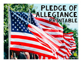 *FREEBIE* Pledge of Allegiance Printable