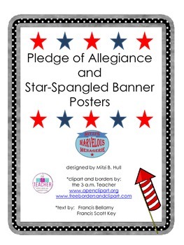 Preview of Pledge of Allegiance and National Anthem posters