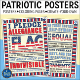 Pledge of Allegiance and Patriotic Classroom Decor Posters