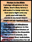 Pledge of Allegiance and Pledge to Bible Poster