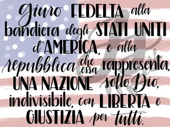 Preview of Pledge of Allegiance in Italian